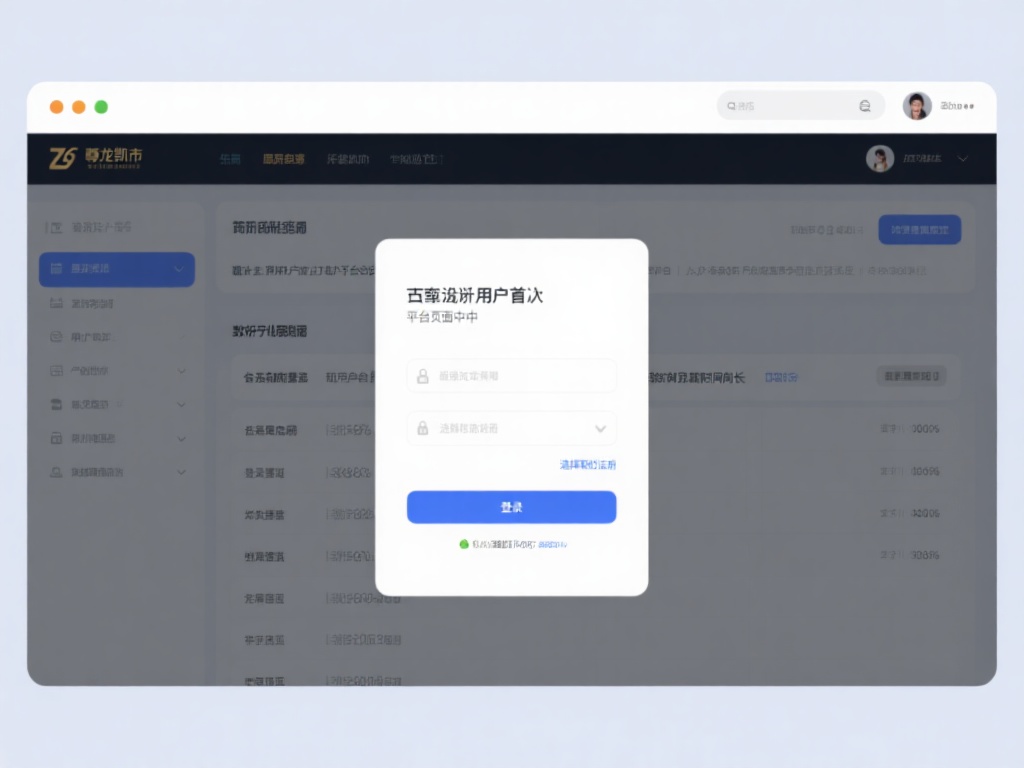当一个用户首次进入平台页面时，登录界面是他们接触到